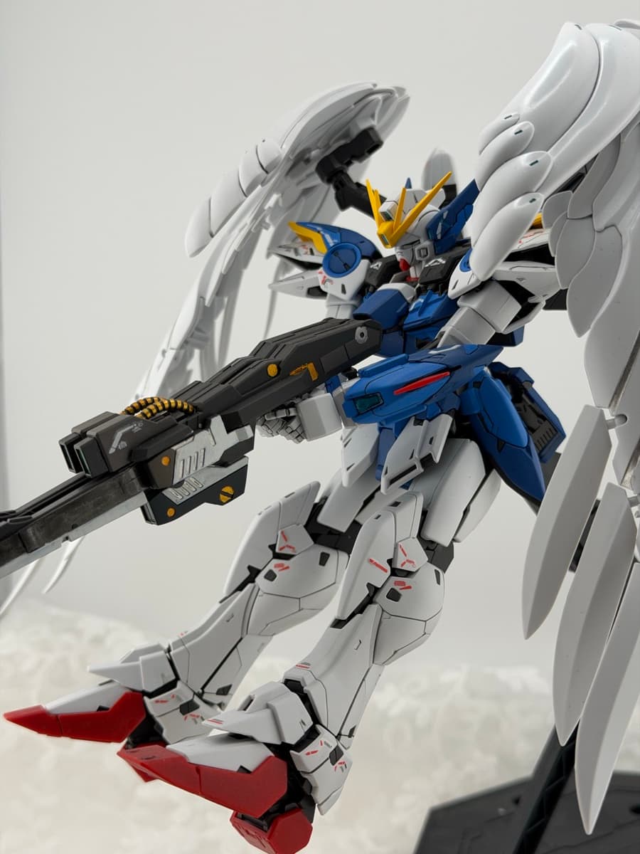 Gunpla community build post showing a completed kit